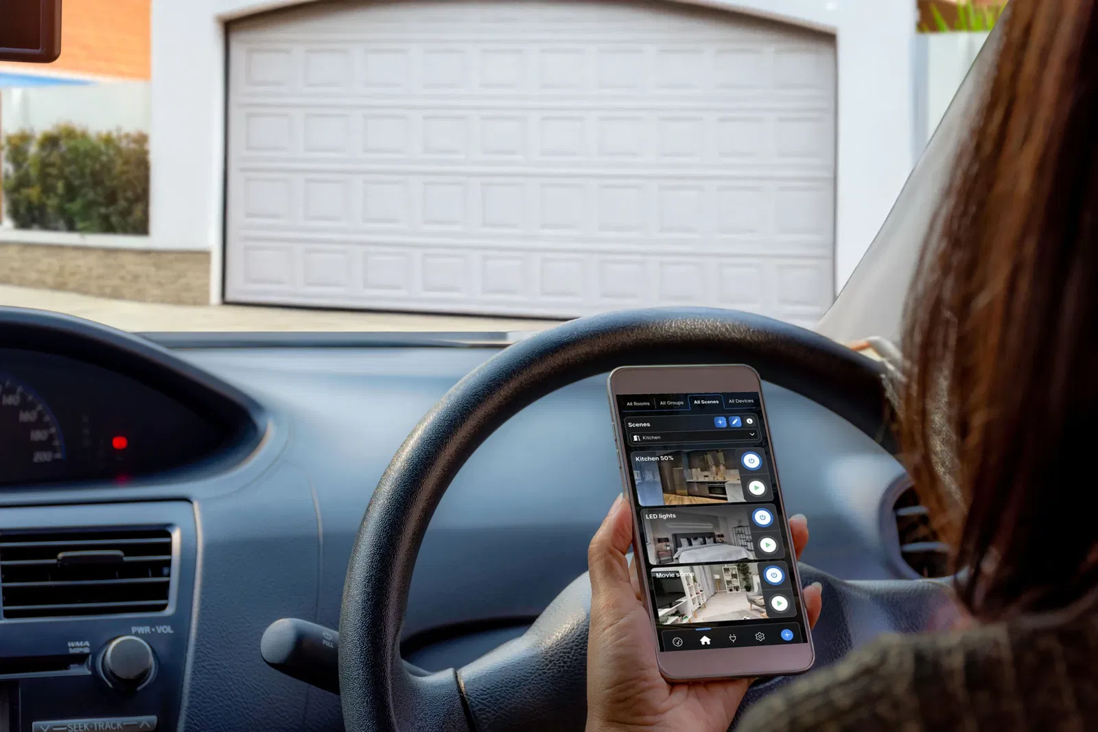 Remote control of the garage door